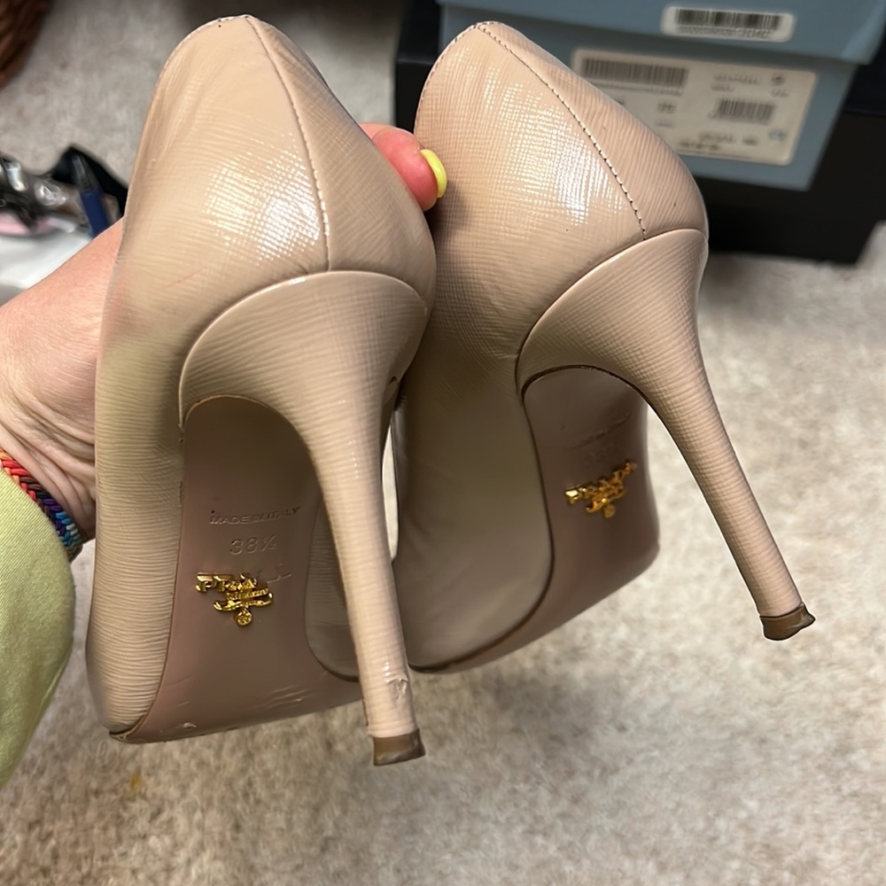 Prada pointed pump - cipria saffiano leather - Picture 2 of 4